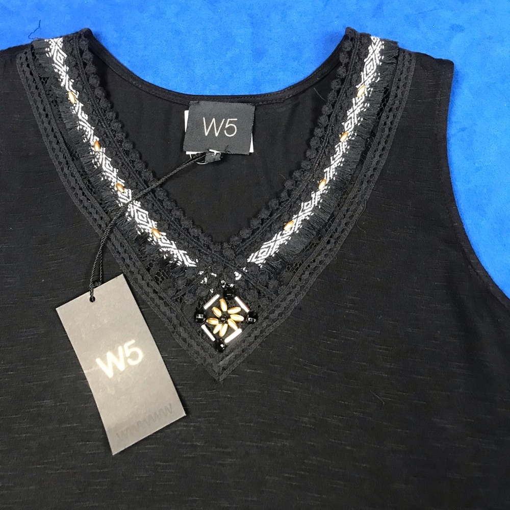 Anthropologie W5 embellished sleeveless top